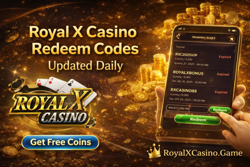 Royal X Casino Redeem Codes